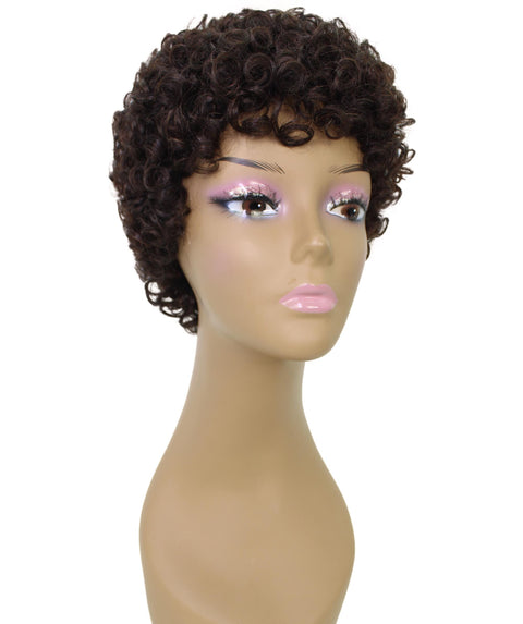 Dinah Natural Brown Short Afro Full WIg