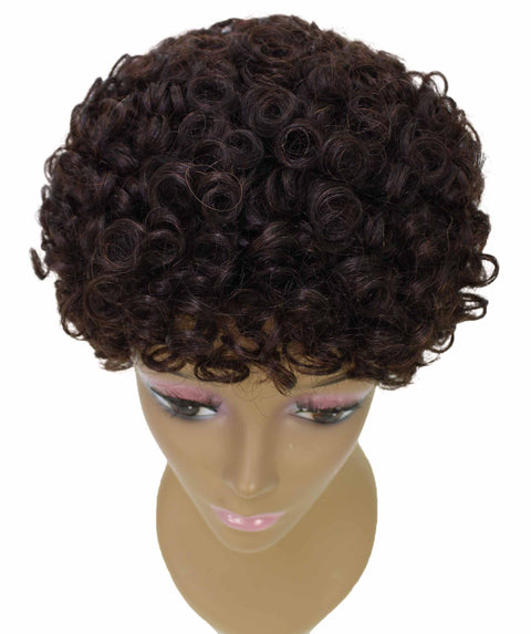 Dinah Natural Brown Short Afro Full WIg