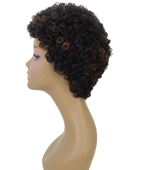 Dinah Black with Caramel Short Afro Full WIg