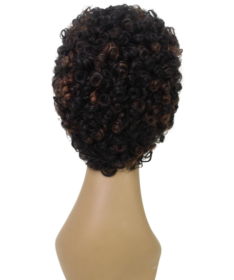 Dinah Black with Caramel Short Afro Full WIg