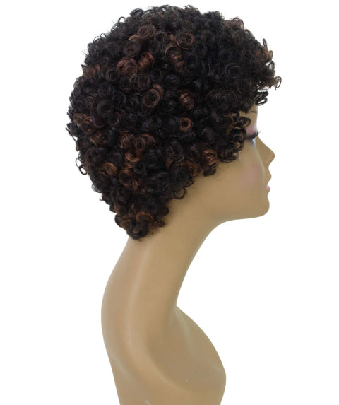 Dinah Black with Caramel Short Afro Full WIg
