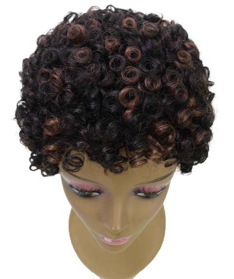 Dinah Black with Caramel Short Afro Full WIg