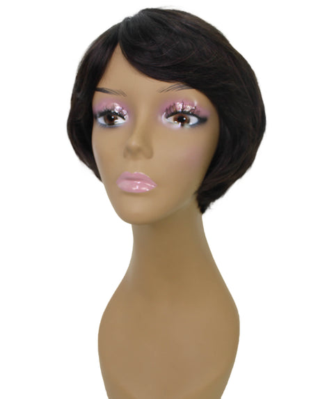 Lezette Natural Black Pixie Full Wig