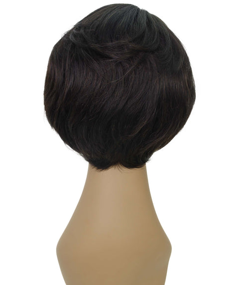 Lezette Natural Black Pixie Full Wig