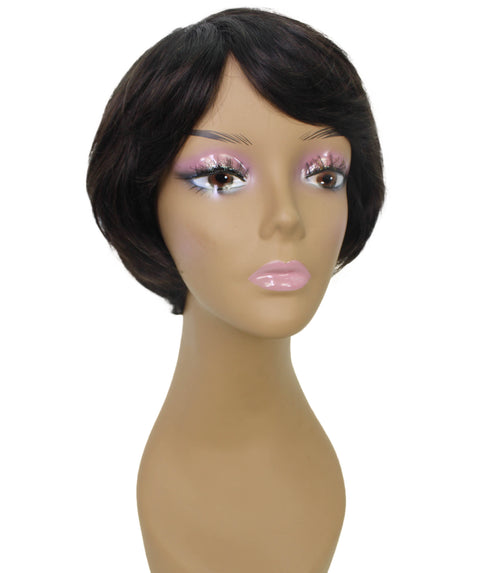 Lezette Natural Black Pixie Full Wig