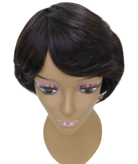 Lezette Natural Black Pixie Full Wig