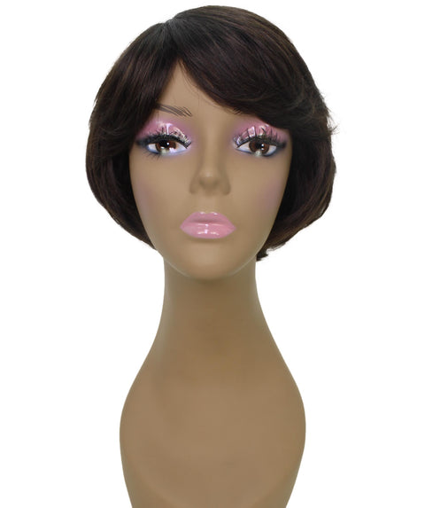 Lezette Dark Brown Pixie Full Wig