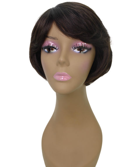 Lezette Dark Brown Pixie Full Wig