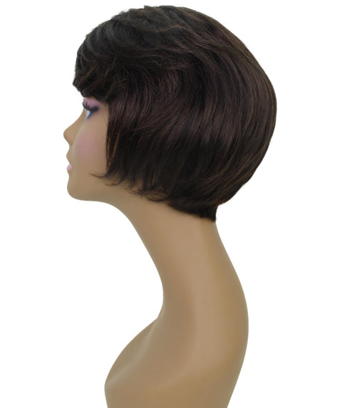 Lezette Dark Brown Pixie Full Wig
