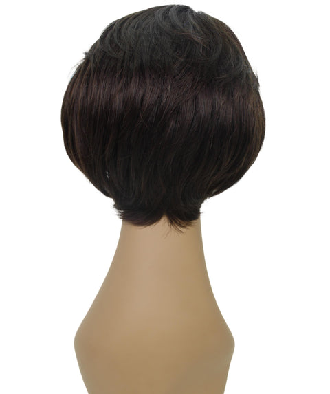 Lezette Dark Brown Pixie Full Wig
