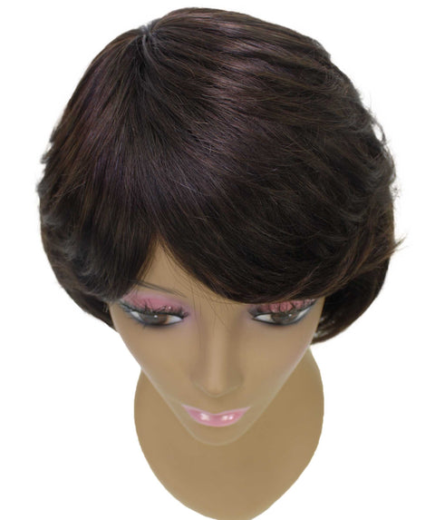 Lezette Dark Brown Pixie Full Wig
