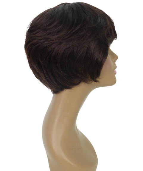 Lezette Natural Brown Pixie Full Wig