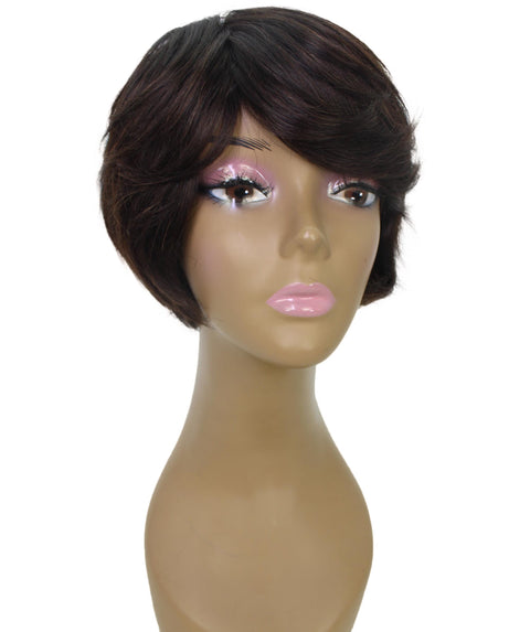 Lezette Natural Brown Pixie Full Wig