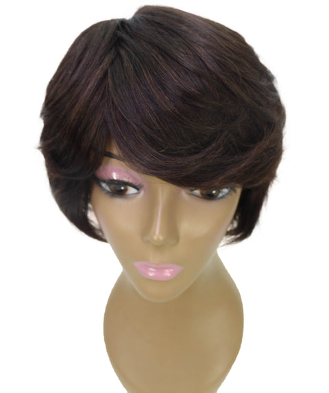 Lezette Natural Brown Pixie Full Wig