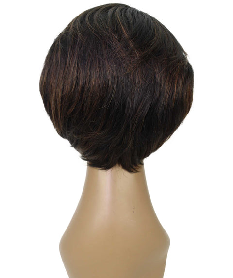 Lezette Black with Caramel Pixie Full Wig