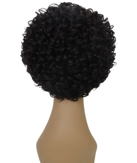 Trisha Natural Black Short Curly Bob Lace Wig