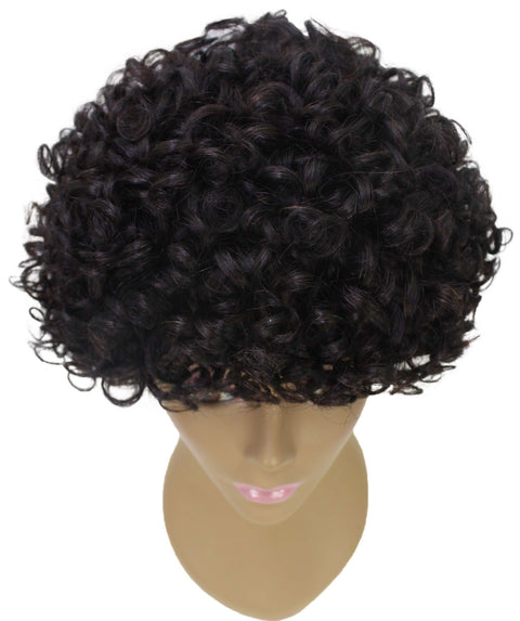 Trisha Natural Black Short Curly Bob Lace Wig