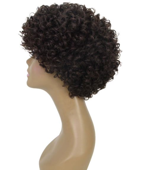 Trisha Dark Brown Short Curly Bob Lace Wig