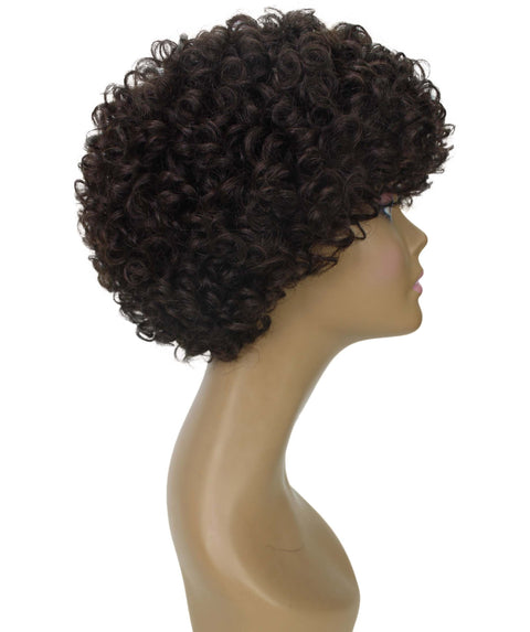 Trisha Dark Brown Short Curly Bob Lace Wig