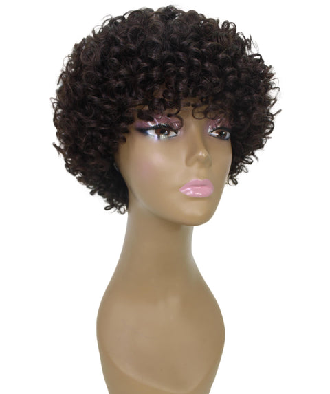 Trisha Dark Brown Short Curly Bob Lace Wig