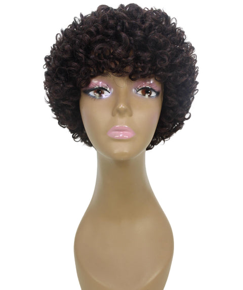 Trisha Natural Brown Short Curly Bob Lace Wig
