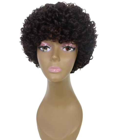 Trisha Natural Brown Short Curly Bob Lace Wig