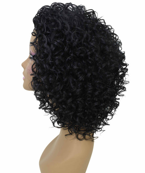 Vale 12 inch Black Afro Half Wig