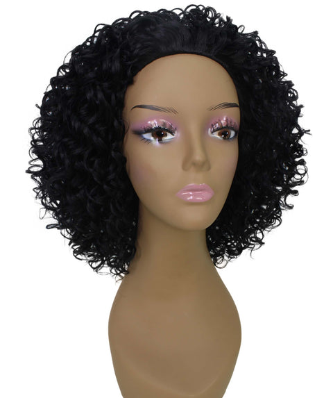 Vale 12 inch Black Afro Half Wig
