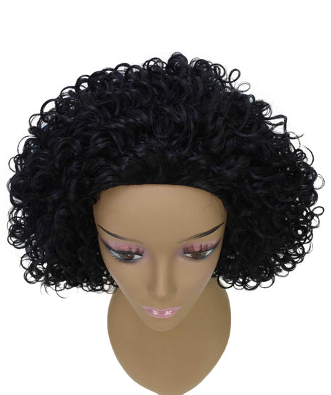 Vale 12 inch Black Afro Half Wig