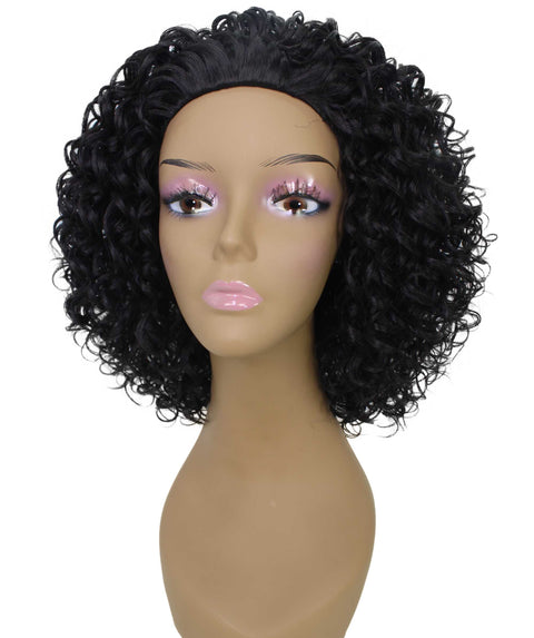 Vale 12 inch Natural Black Afro Half Wig