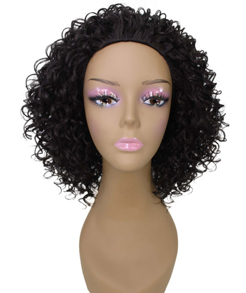 Vale 12 inch Dark Brown Afro Half Wig