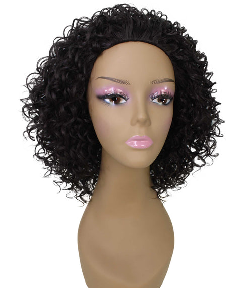Vale 12 inch Dark Brown Afro Half Wig