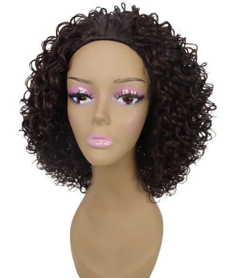 Vale 12 inch Medium Brown Afro Half Wig