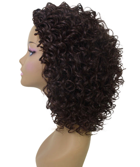 Vale 12 inch Medium Brown Afro Half Wig