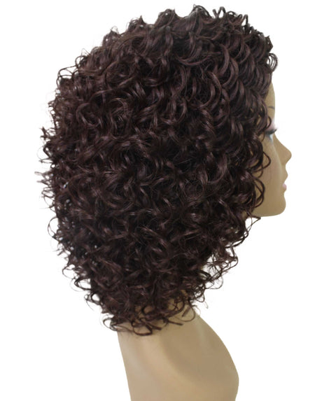 Vale 12 inch Medium Brown Afro Half Wig