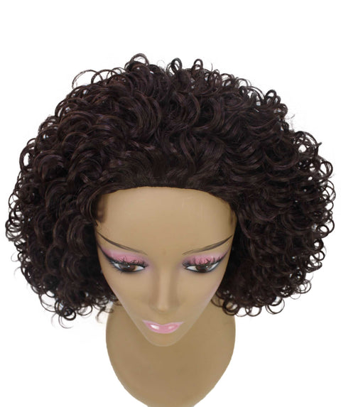 Vale 12 inch Medium Brown Afro Half Wig