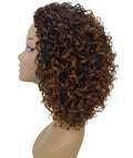 Vale 12 inch Dark Auburn Brown Blend Afro Half Wig