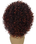 Vale 12 inch Deep Red with Black Blend Afro Half Wig