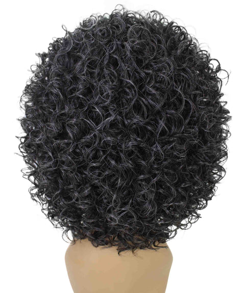Vale 12 inch Dark Charcoal Gray Afro Half Wig