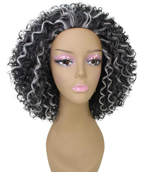 Vale 12 inch Dark Charcoal Gray Afro Half Wig