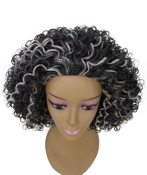 Vale 12 inch Dark Charcoal Gray Afro Half Wig