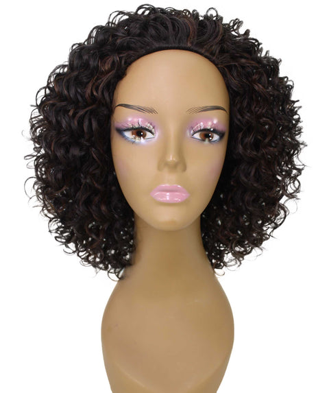 Vale 12 inch Dark Brown Blend Afro Half Wig