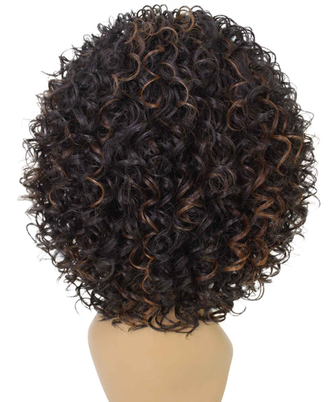 Vale 12 inch Dark Brown Blend Afro Half Wig