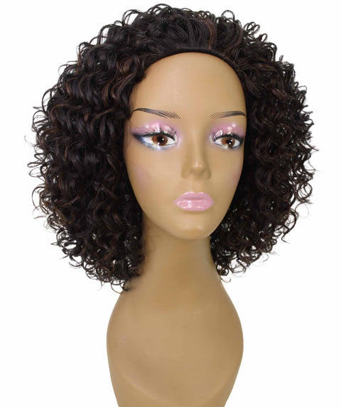 Vale 12 inch Dark Brown Blend Afro Half Wig