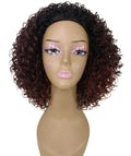 Vale 12 inch Medium Brown to Black Blend Afro Half Wig