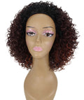 Vale 12 inch Medium Brown to Black Blend Afro Half Wig