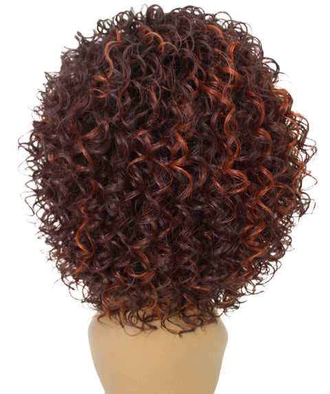 Vale 12 inch Medium Brown to Black Blend Afro Half Wig