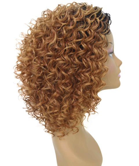 Vale 12 inch Honey Auburn Afro Half Wig