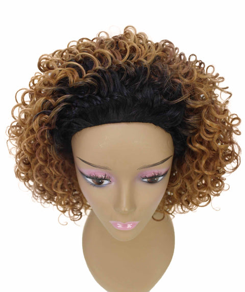 Vale 12 inch Honey Auburn Afro Half Wig