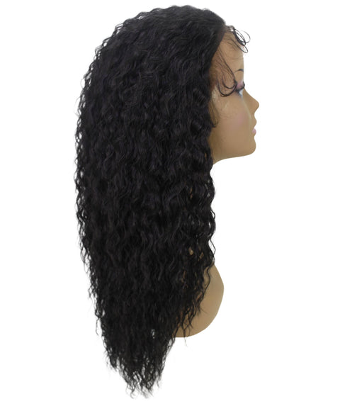 Deja Natural Black Wavy Kinky Lace Wig
